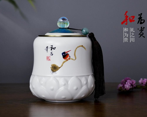 和為貴玉瓷茶葉罐